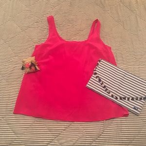 Lilly Pulitzer Hot Pink Silk Kinsey Tank - S NWOT